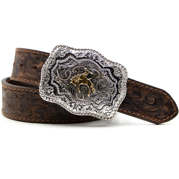 Kids’ 1 1/4" Buckin’ Bronc Buckle Belt size 26 - Picture 1 of 4